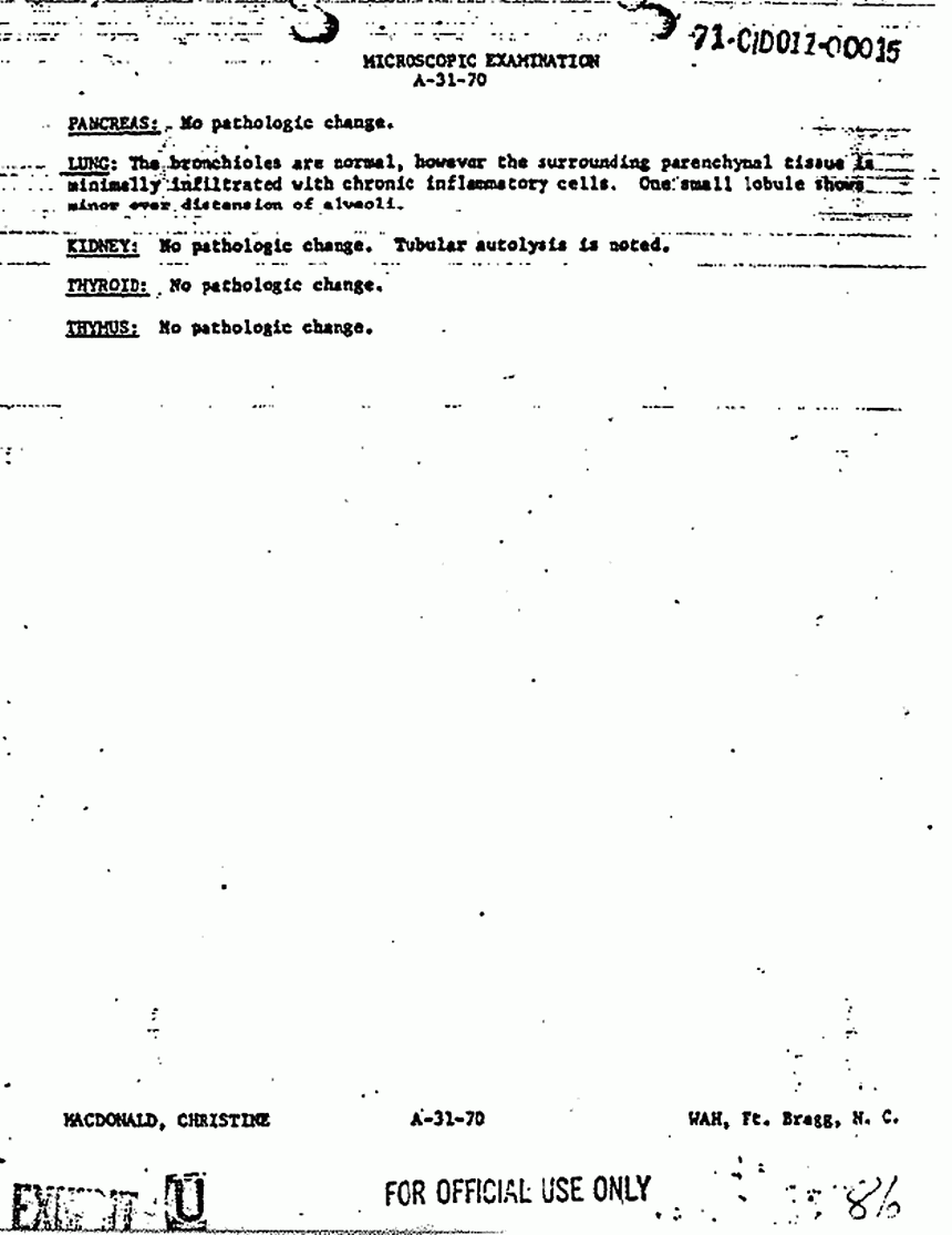 Death certificate and autopsy report of Kristen MacDonald, p. 6 of 14
