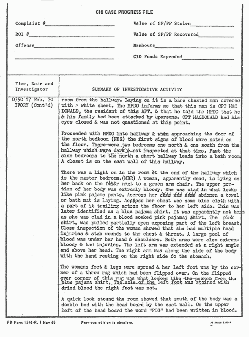 February 17, 1970: Case Progress File, p. 2 of 4