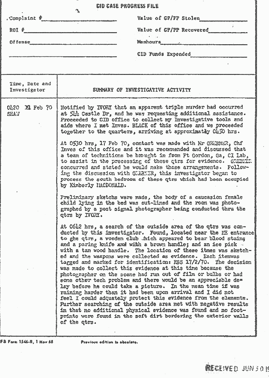 February 17, 1970: Case Progress File, p. 4 of 4