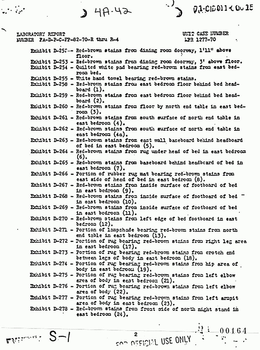 April 17, 1970: USACIL Report FA-D-P-C-FP-82-70-R thru R-4, p. 2 of 7