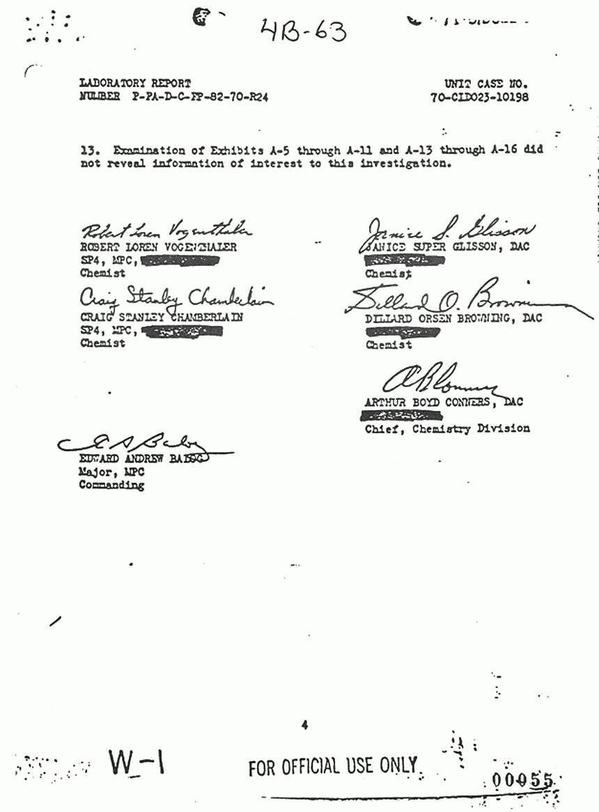 April 20, 1971: USACIL Report P-FA-D-C-FP-82-70-R24, p. 4 of 4