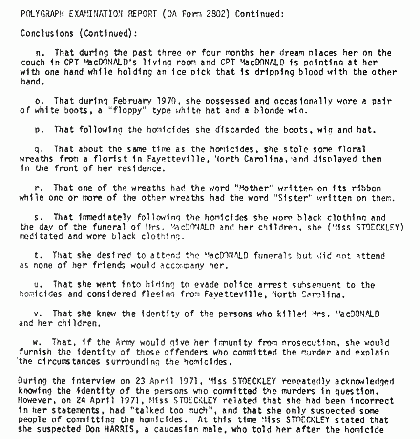 April 23-24, 1971: Polygraph examination of Helena Stoeckley, p. 6 of 7