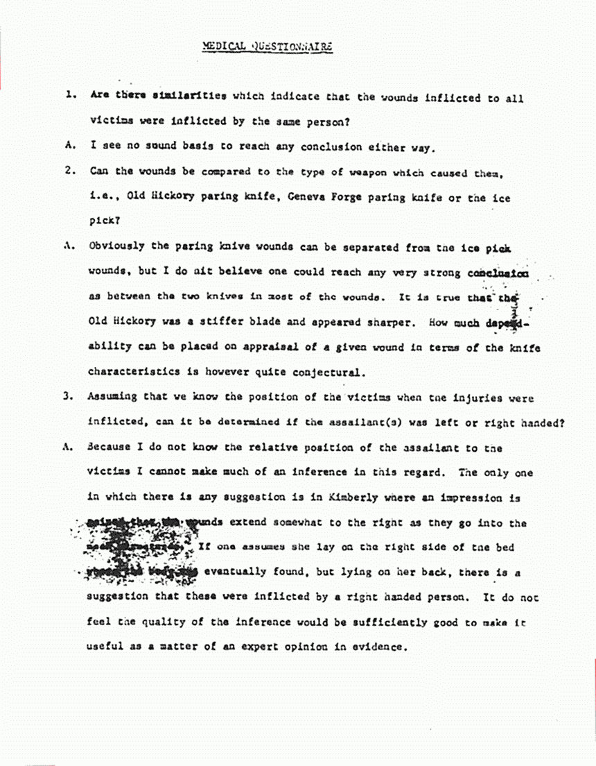 Report from Cpt. Charles Stahl to Col. Richard Froede re: request from Peter Kearns, p. 3 of 8