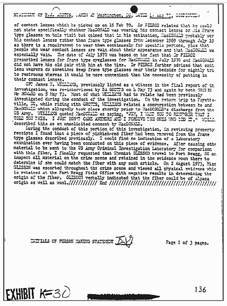 August 27, 1973: Statement of B. J. Grotts (CID), p. 2 of 3