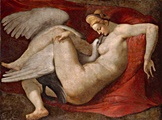 Leda and the Swan, a 16th-century copy by Peter Paul Rubens, after a lost printing by Michelangelo (National Gallery, London)