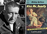 Mickey Spillane (1974) and the cover from his book, Kiss Me, Deadly, which Jeffrey MacDonald claimed to have been reading at 1:00-2:00 a.m. on the morning of the murders