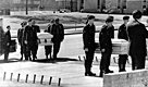 February 21, 1970: Jeffrey MacDonald attends funeral services for Colette, Kimberley and Kristen MacDonald