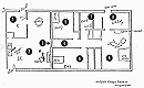 Circa July 23, 1970: Diagram of 544 Castle Drive, drawn by Jeffrey MacDonald during his interview with Newsday reporter John Cummings