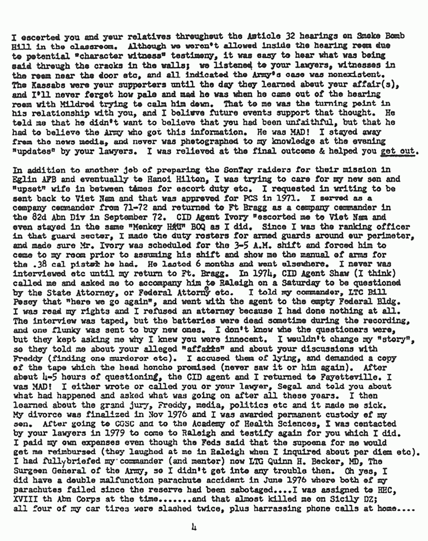 March 31, 1988: Letter from James Williams to Jeffrey MacDonald, p. 4 of 5