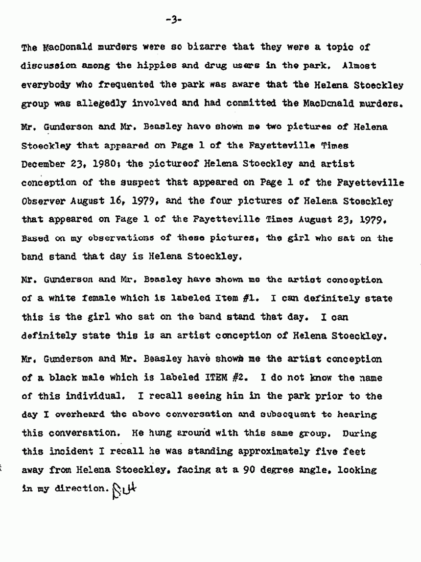 May 19, 1982: Statement of Debra Lee Harmon to Ted Gunderson and P. E. Beasley, p. 3 of 8