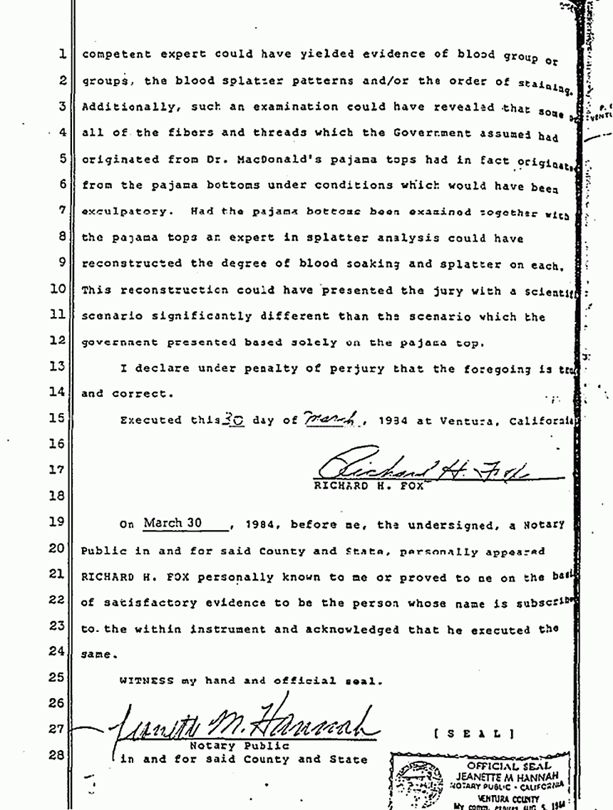 March 30, 1984: Declaration of Richard Fox, p. 8 of 8