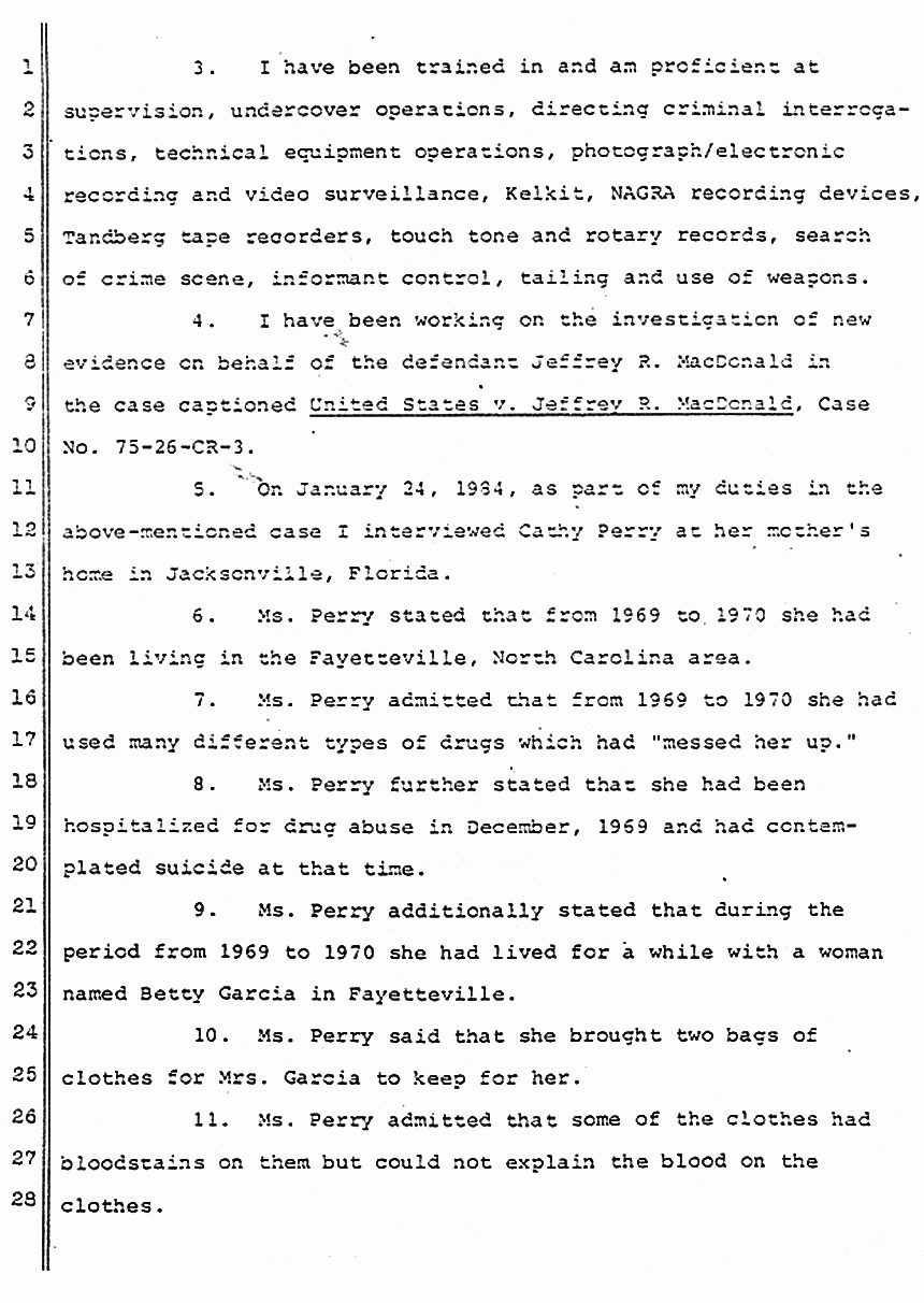 April 2, 1984: Declaration of Raymond Shedlick re: Cathy Perry p. 2 of 3