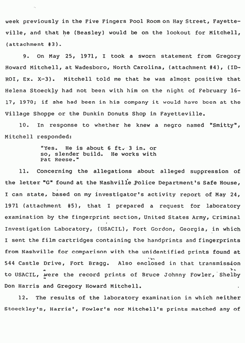 June 20, 1984: Affidavit of William Ivory (CID), p. 4 of 5
