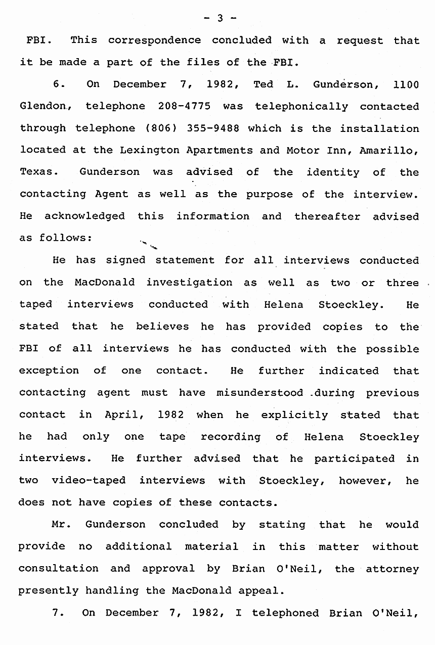 June 29, 1984: Affidavit of Joseph Varley (FBI) re: Ted Gunderson, p. 3 of 4