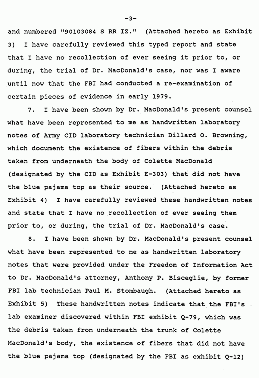 October 15, 1990: Affidavit of Wade Smith re: Lab Notes and Reports, p. 3 of 7