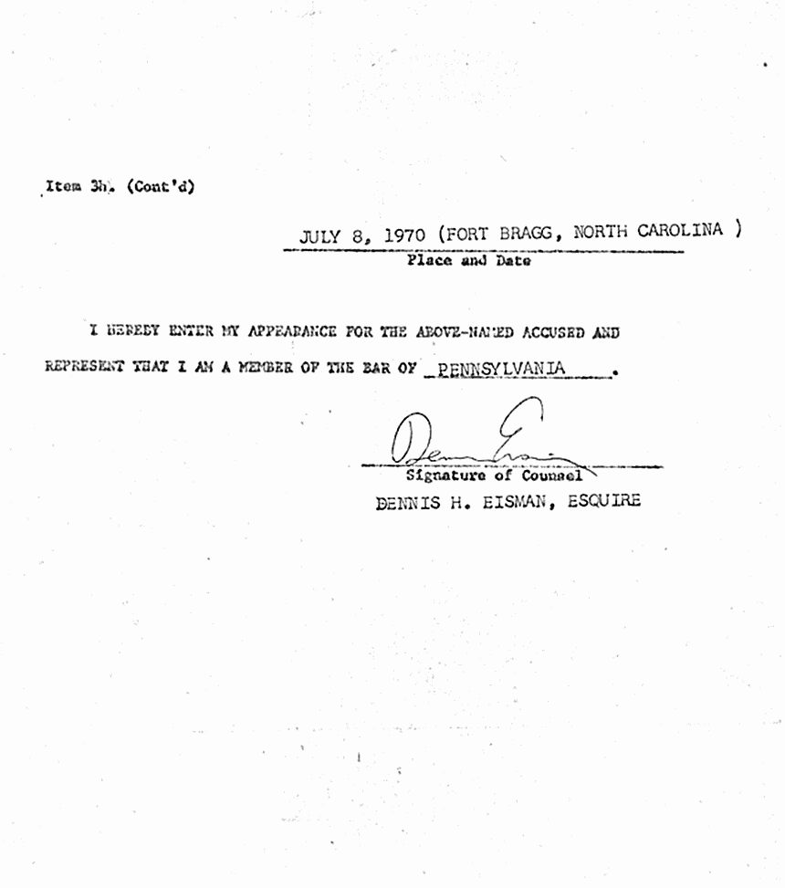 October 13, 1970: Article 32 final report of Col. Warren Rock, p. 5 of 18
