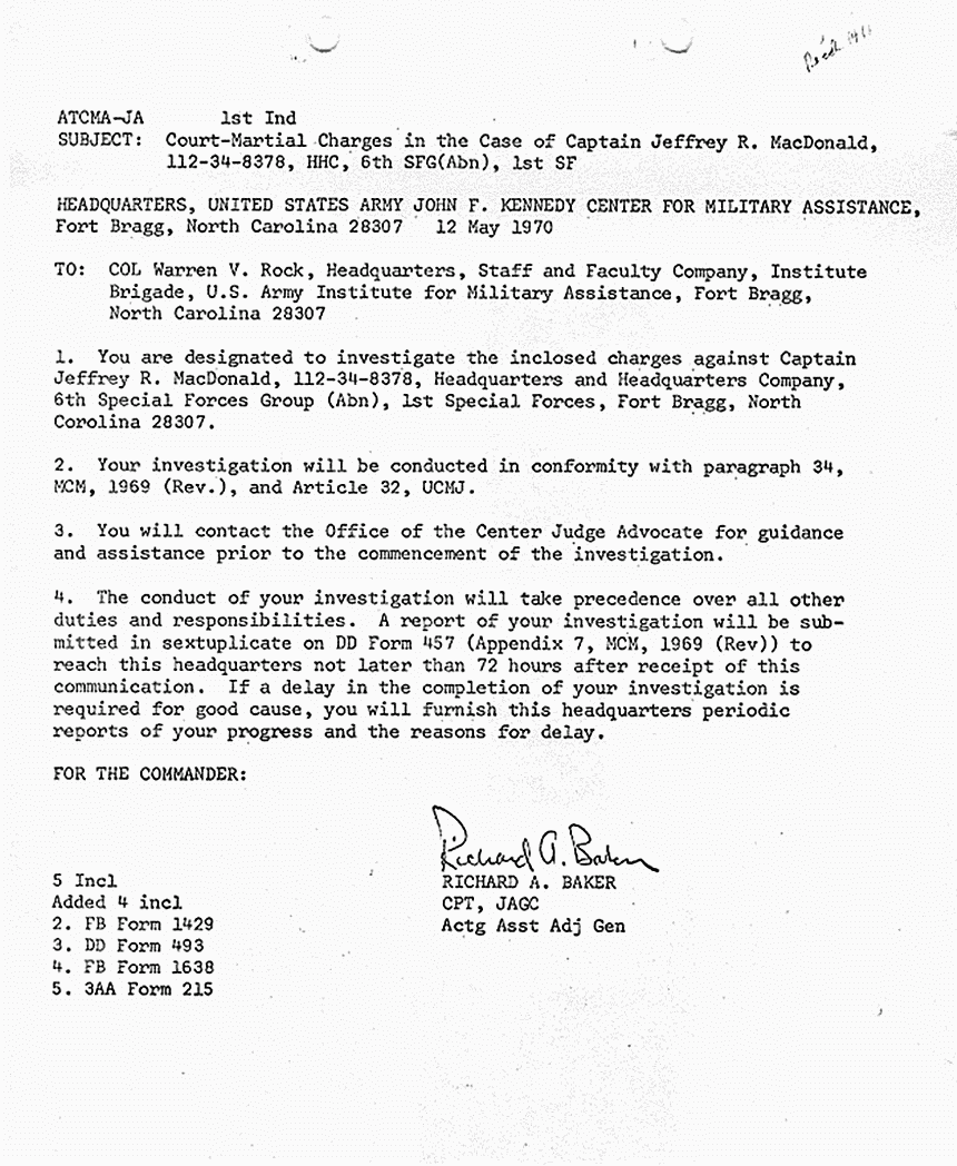 October 13, 1970: Article 32 final report of Col. Warren Rock, p. 16 of 18