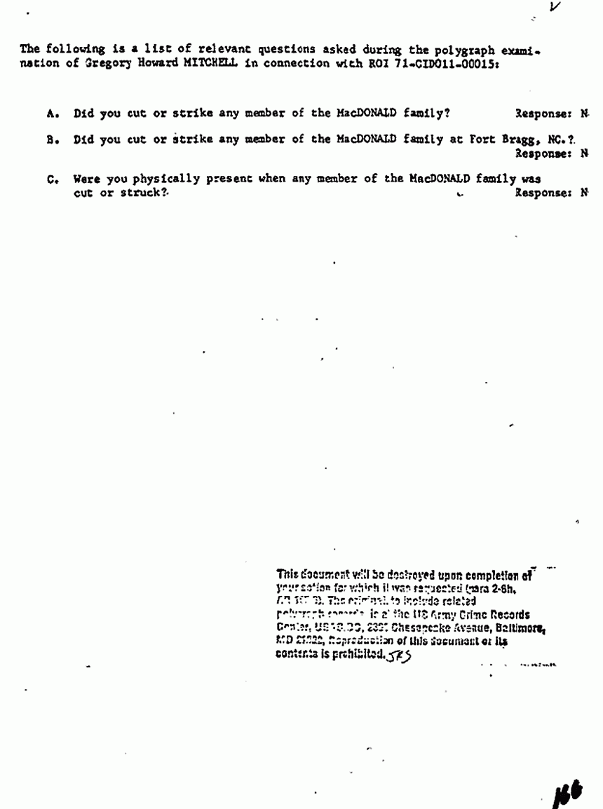 May 26-28, 1971: Polygraph examination of Greg Mitchell, p. 3 of 7