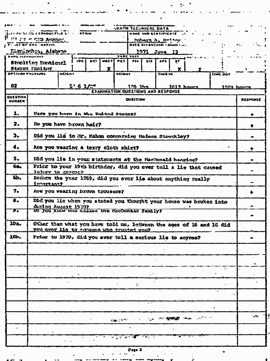 June 13, 1971: Polygraph examination of William Posey, p. 3 of 9