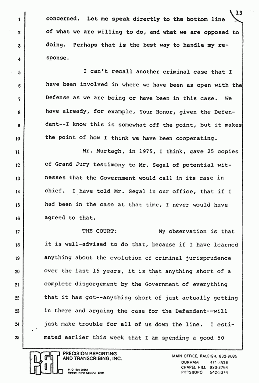 May 10, 1979: United States District Court, EDNC Excerpt from Hearing on Motions, p. 2 of 3
