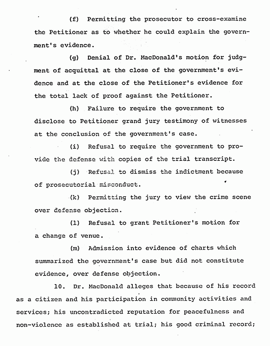 September 28, 1979: U. S. Court of Appeals for the 4th Circuit: Motion by Jeffrey MacDonald for Admission to Bail Pending Appeal, p. 4 of 6