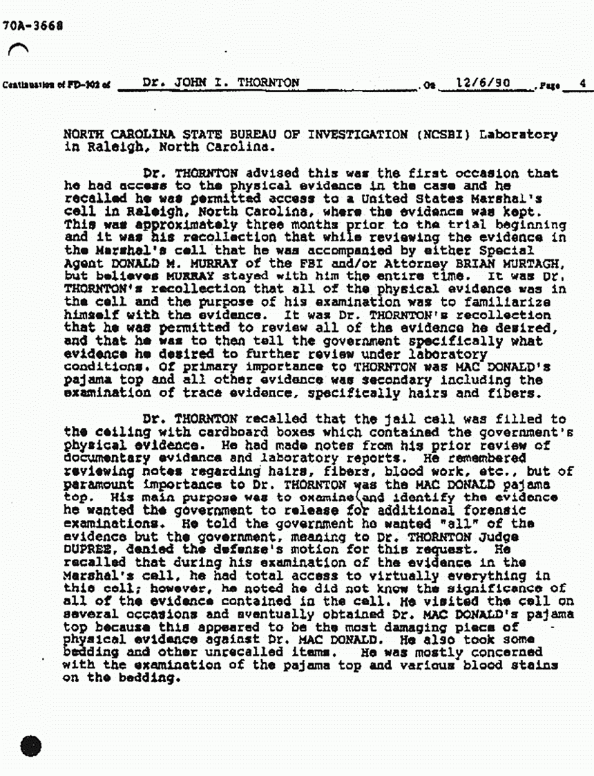 January 4, 1991: FBI File re: Dec. 6, 1990 interview of John Thornton, p. 4 of 7
