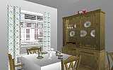 The Jeffrey MacDonald Case: Representation of dining room of the Jeffrey MacDonald apartment at 544 Castle Drive, facing northeast