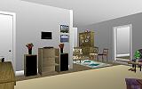 The Jeffrey MacDonald Case: Representation of living room of the Jeffrey MacDonald apartment at 544 Castle Drive, facing northeast