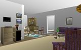 The Jeffrey MacDonald Case: Representation of living room of the Jeffrey MacDonald apartment at 544 Castle Drive, facing northeast