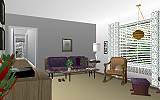 The Jeffrey MacDonald Case: Representation of living room of the Jeffrey MacDonald apartment at 544 Castle Drive, facing east-southeast