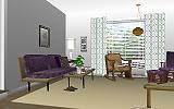 The Jeffrey MacDonald Case: Representation of living room of the Jeffrey MacDonald apartment at 544 Castle Drive, facing south-southeast