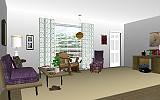 The Jeffrey MacDonald Case: Representation of living room of the Jeffrey MacDonald apartment at 544 Castle Drive, facing south-southwest
