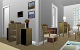 The Jeffrey MacDonald Case: Representation of living room of the Jeffrey MacDonald apartment at 544 Castle Drive, facing northwest