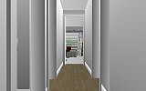 The Jeffrey MacDonald Case: Representation of hallway in the Jeffrey MacDonald apartment, facing east