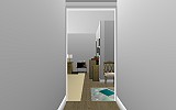The Jeffrey MacDonald Case: Representation of hallway in the Jeffrey MacDonald apartment, facing west