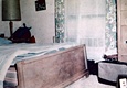 Sheet on bed in east bedroom<br><br>(Note that in this photo, investigators have pushed the sheet away from the footboard)