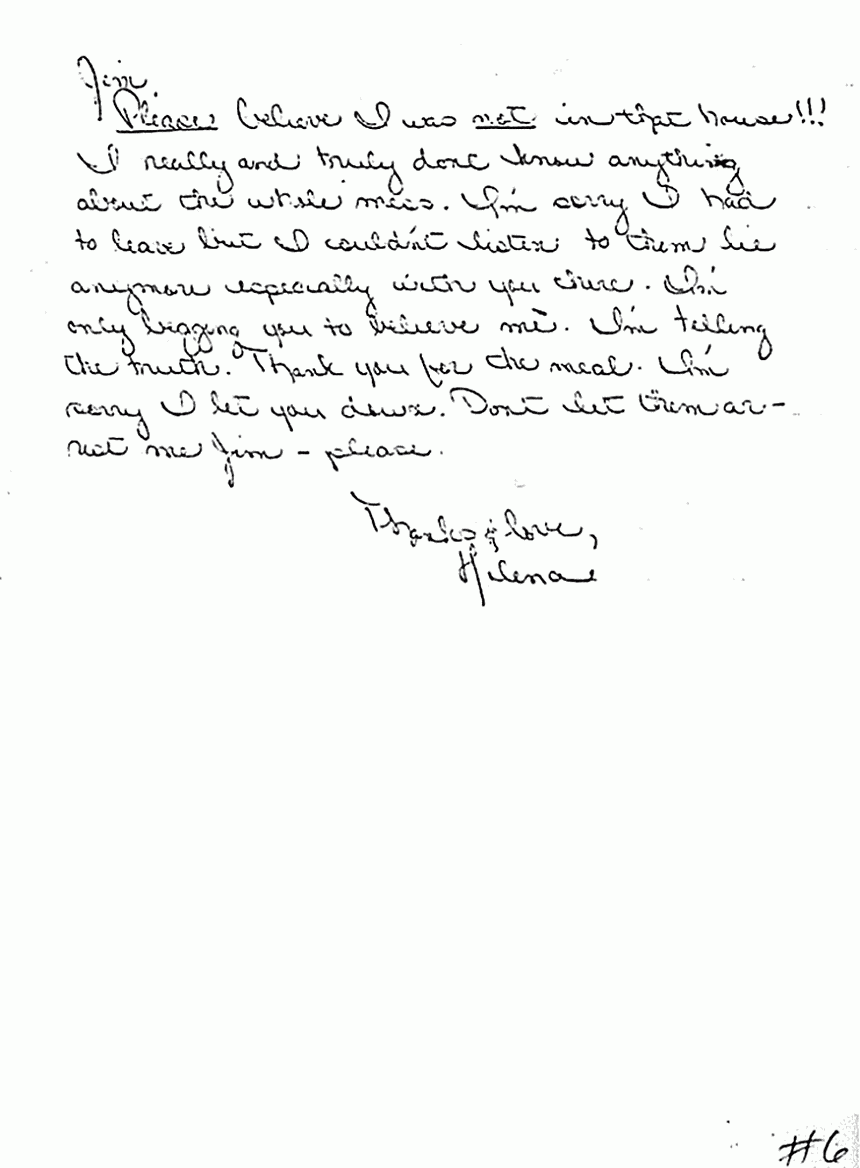 April 27, 1971: Letter from Helena Stoeckley to Nashville narcotics detective Jim Gaddis