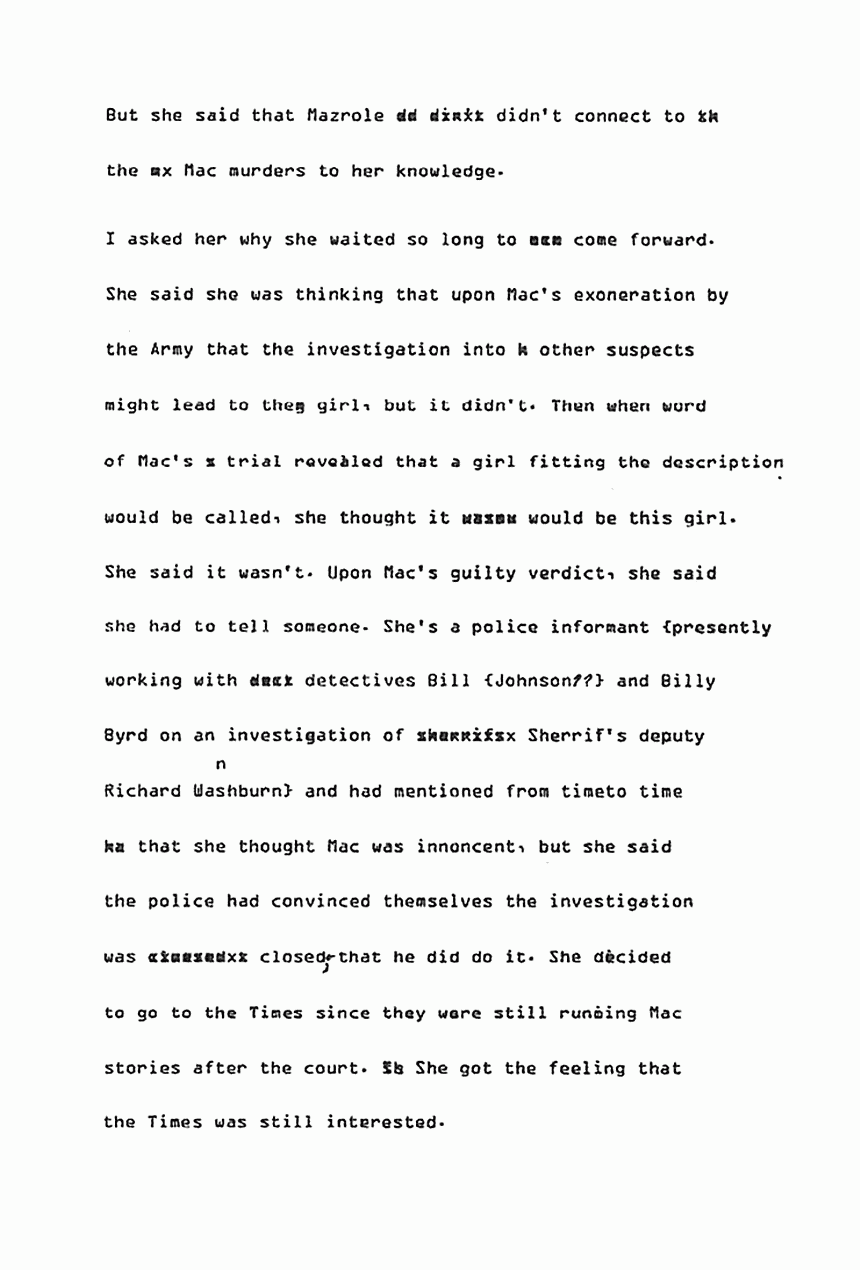 September 1979: Memo from Grant Bosburgh re: Debra Harmon, p. 4 of 7