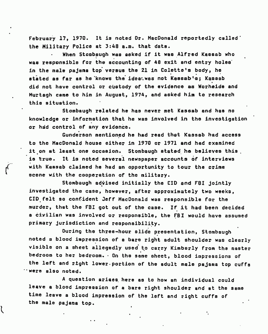 January 30, 1980: Ted Gunderson's summary of interview of Paul Stombaugh, p. 3 of 4
