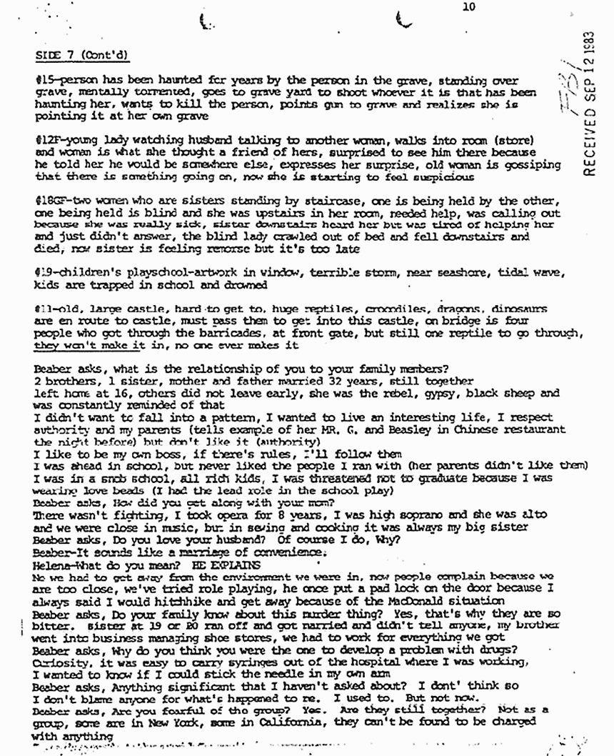 December 7, 1980: Interview of Helena Stoeckley by Dr. Rex Beaber, p. 10 of 10