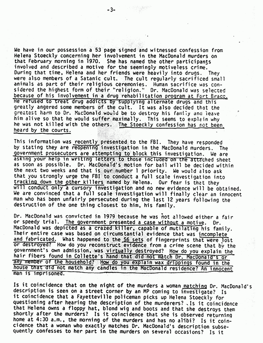 April 21, 1982: Open letter from Stephen Shea in support of Jeffrey MacDonald, p. 3 of 4