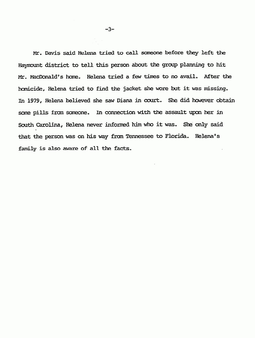 March 2, 1983: Memo from Ray Shedlick re: Interview with Ernest Davis, p. 3 of 3