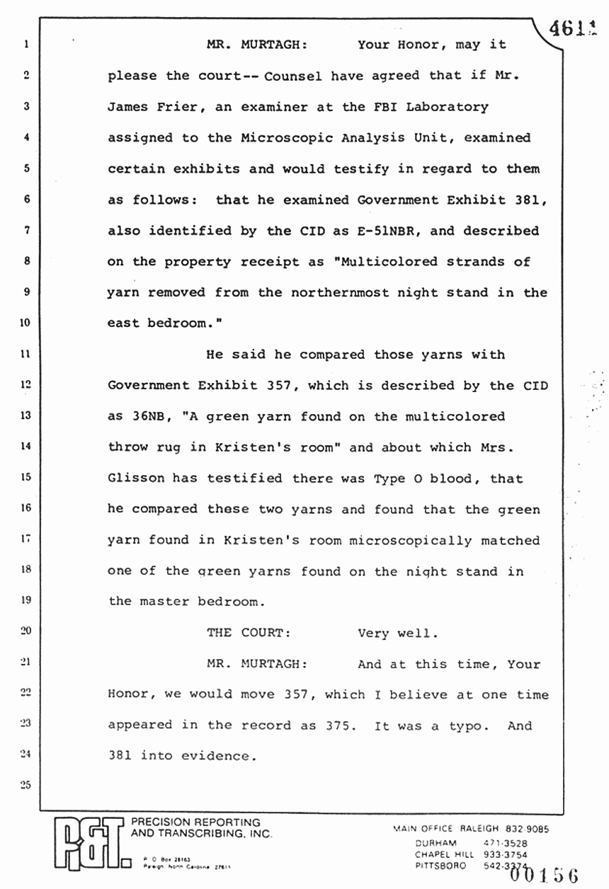 August 10, 1979: Reading of Jeffrey MacDonald's statements and Esquire magazine articles at trial, p. 2 of 151