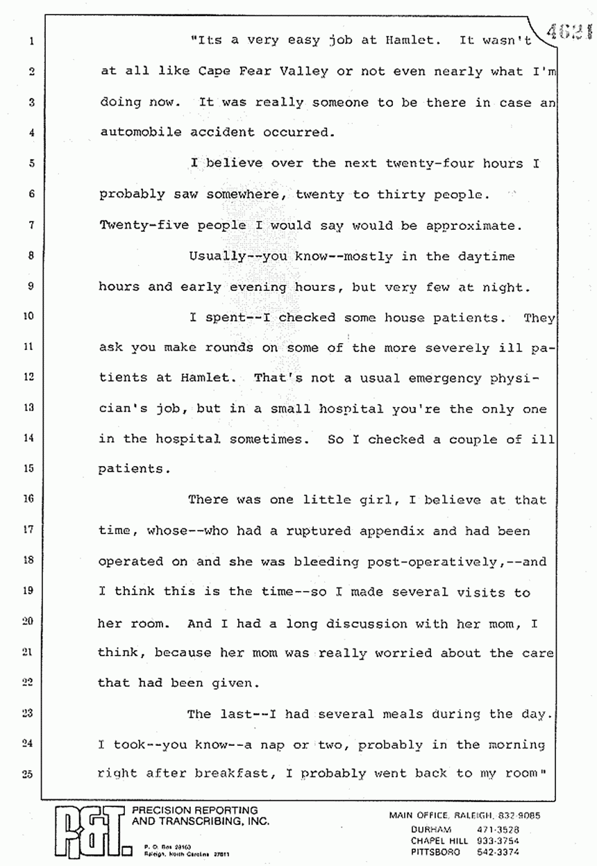 August 10, 1979: Reading of Jeffrey MacDonald's statements and Esquire magazine articles at trial, p. 12 of 151