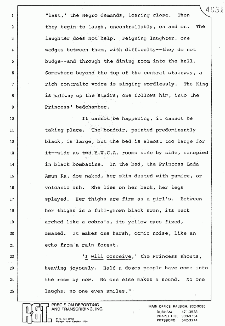 August 10, 1979: Reading of Jeffrey MacDonald's statements and Esquire magazine articles at trial, p. 42 of 151