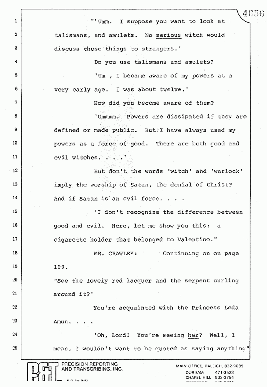 August 10, 1979: Reading of Jeffrey MacDonald's statements and Esquire magazine articles at trial, p. 47 of 151