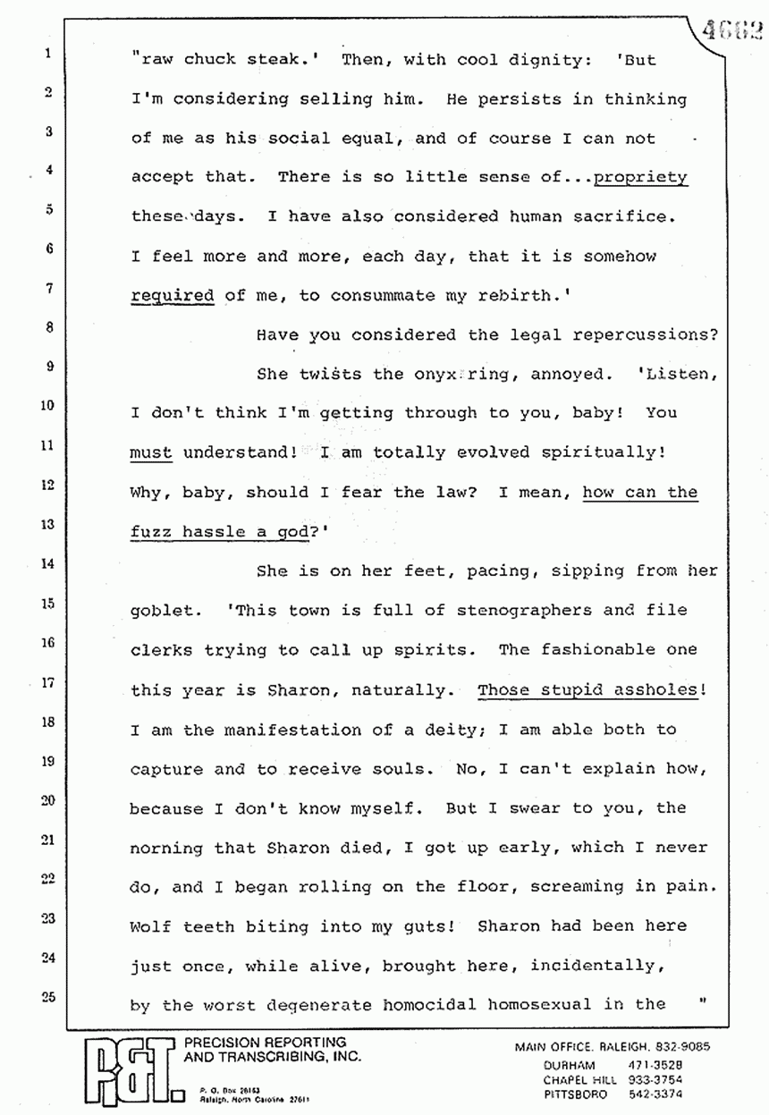 August 10, 1979: Reading of Jeffrey MacDonald's statements and Esquire magazine articles at trial, p. 53 of 151