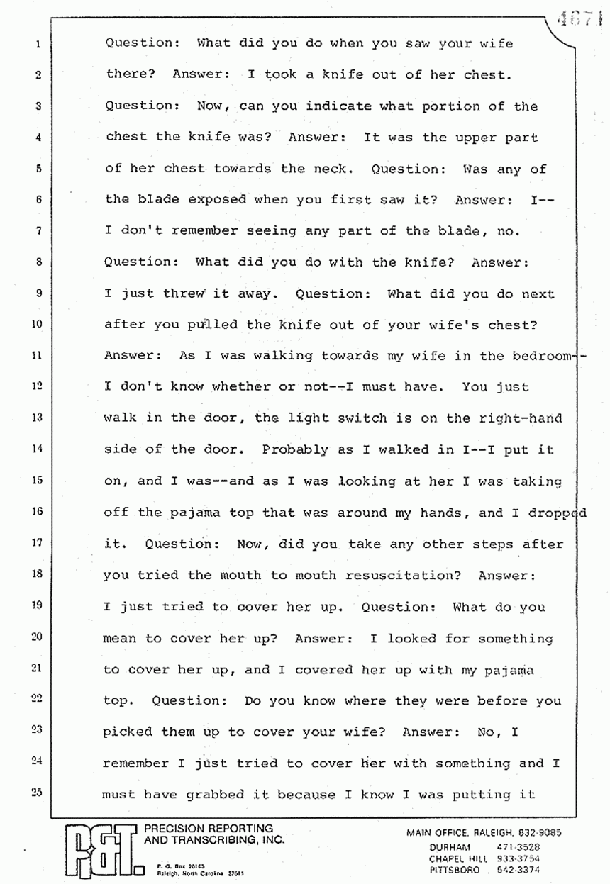August 10, 1979: Reading of Jeffrey MacDonald's statements and Esquire magazine articles at trial, p. 62 of 151