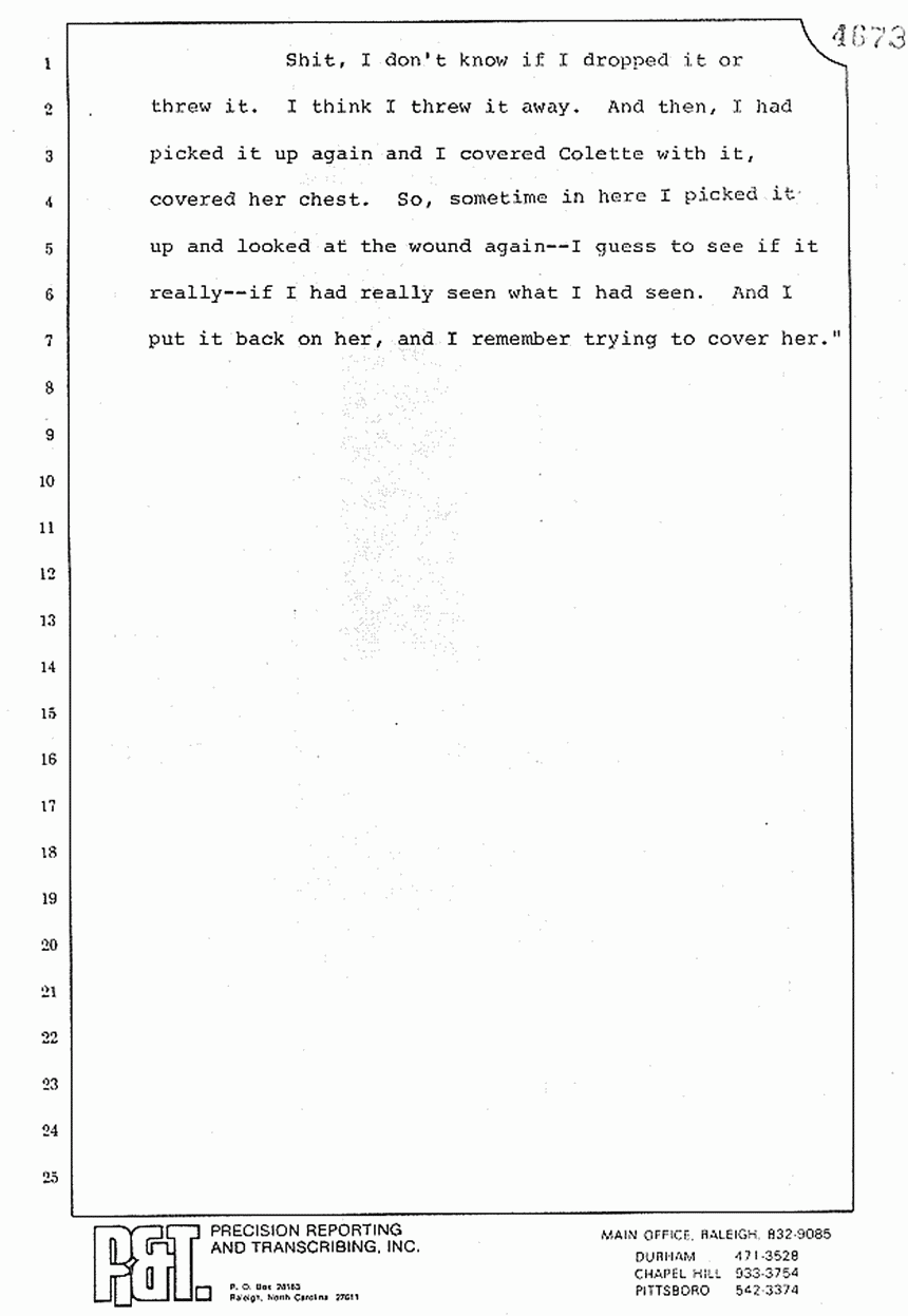 August 10, 1979: Reading of Jeffrey MacDonald's statements and Esquire magazine articles at trial, p. 64 of 151