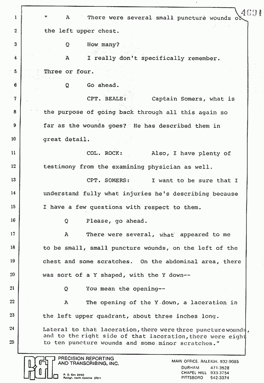 August 10, 1979: Reading of Jeffrey MacDonald's statements and Esquire magazine articles at trial, p. 82 of 151